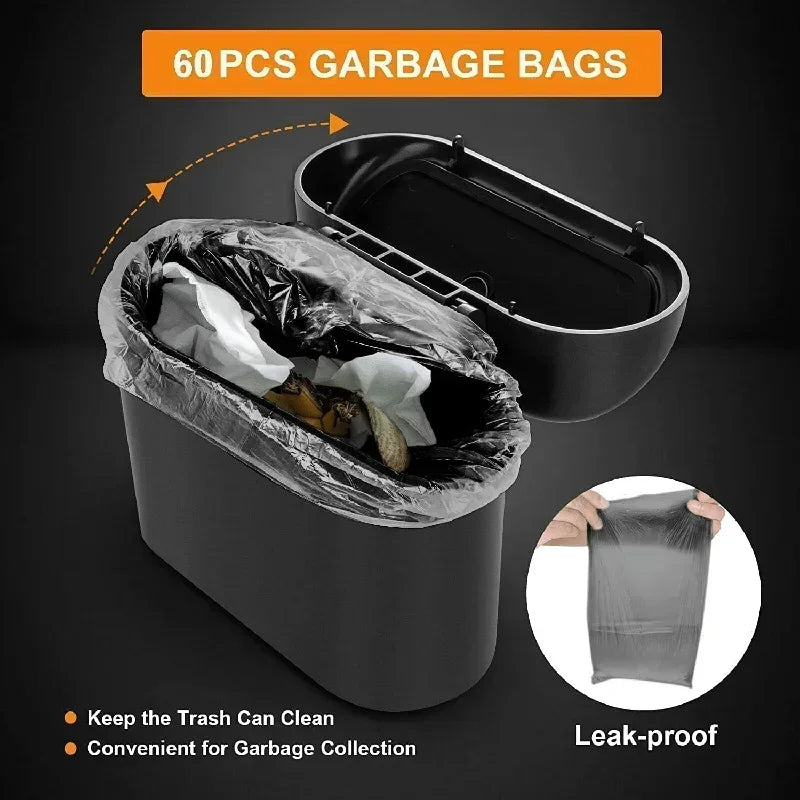 1PC Leak-Proof Small Trash Can with 60/300 Disposable Bags