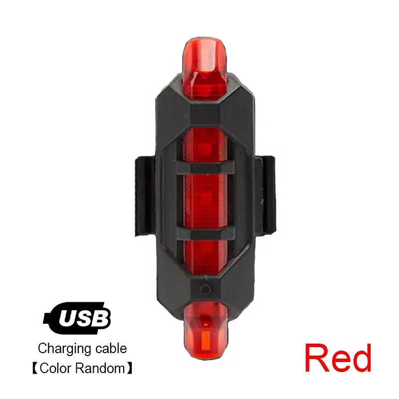 Bicycle Headlight Taillight USB Rechargeable, Front Rear Lamp Set Cycling Flashlight Bicycle Accessories