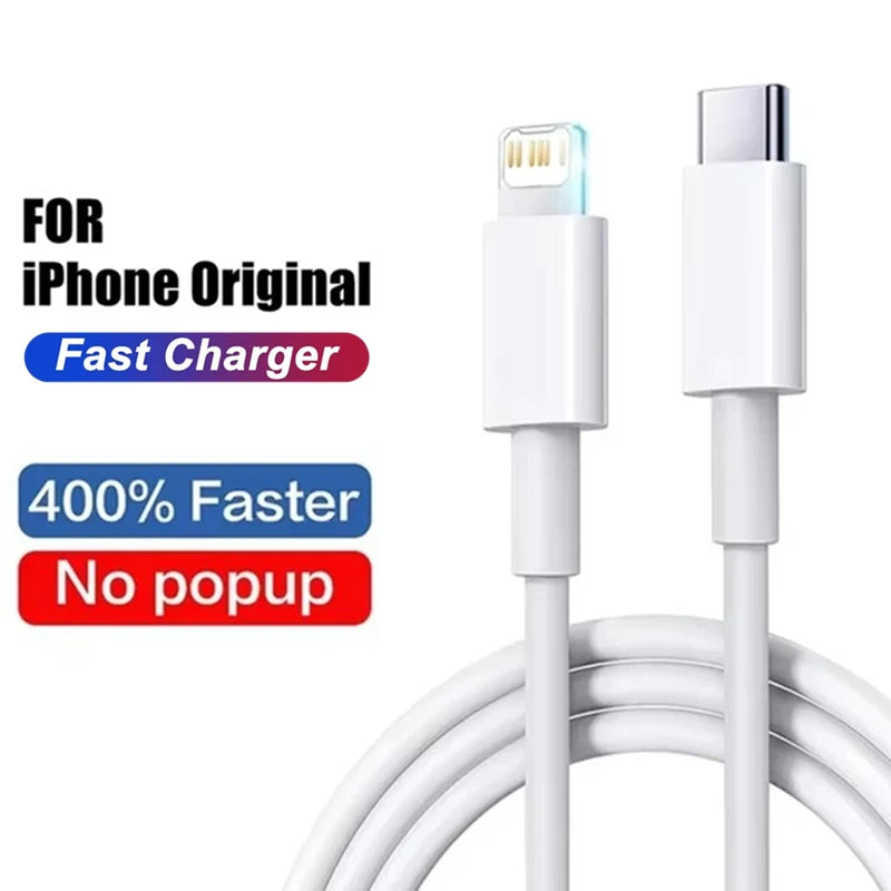 35W Original Fast Charging USB Cable for iPhone 14 8 7 Plus 13 12 11 Pro XS Max XR X USB C Rapid Charger Cable 1m 1.5m 2m 3m