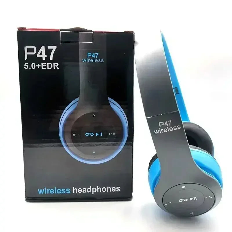 Foldable Wireless Bluetooth Headphone With Microphone Headset