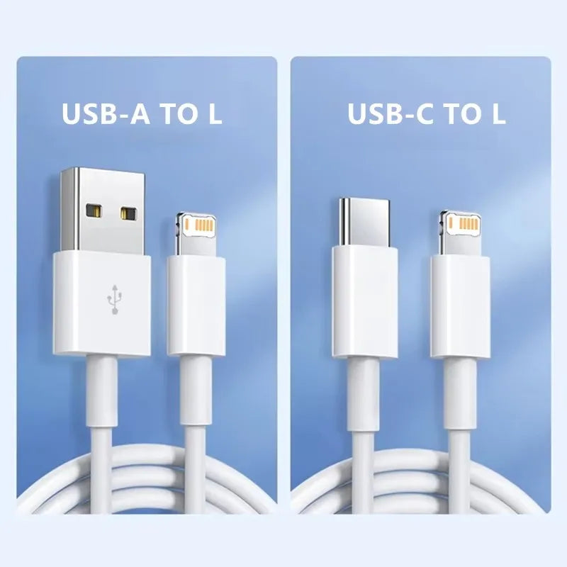 35W Original Fast Charging USB Cable for iPhone 14 8 7 Plus 13 12 11 Pro XS Max XR X USB C Rapid Charger Cable 1m 1.5m 2m 3m