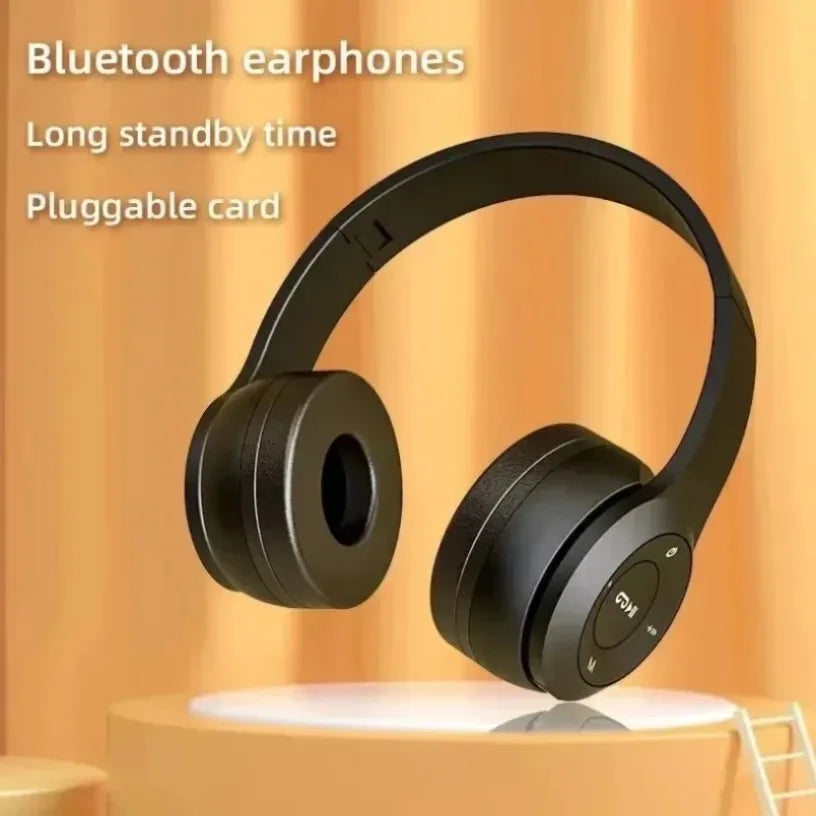 Foldable Wireless Bluetooth Headphone With Microphone Headset