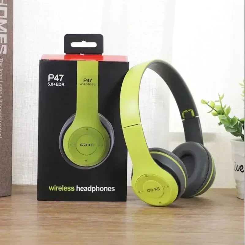 Foldable Wireless Bluetooth Headphone With Microphone Headset