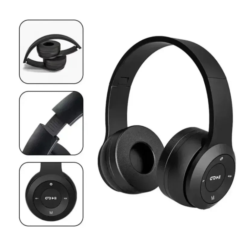 Foldable Wireless Bluetooth Headphone With Microphone Headset
